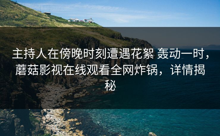 主持人在傍晚时刻遭遇花絮 轰动一时,蘑菇影视在线观看全网炸锅,详情揭秘 主持人在傍晚时刻遭遇花絮 轰动一时,蘑菇影视在线观看全网炸锅,详情揭秘